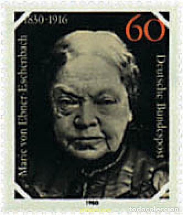 Selos: 145434 MNH ALEMANIA FEDERAL 1980 150 ANIVERSARIO DEL NACIMIENTO DE MARIE VON EBNER-ESCHENBACH