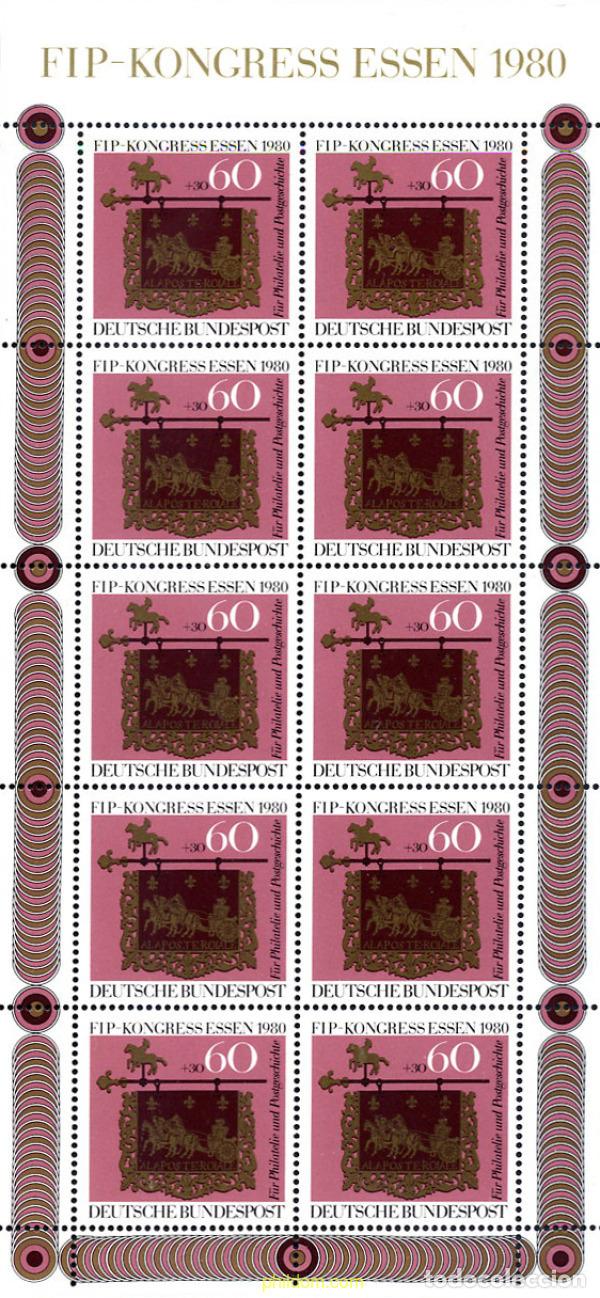 Sellos: 158163 MNH ALEMANIA FEDERAL 1980 CONGRESO DE LA FEDERACION INTERNACIONAL DE FILATELIA EN ESSEN