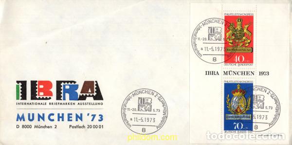 Sellos: 404796 MNH ALEMANIA FEDERAL 1973 CONGRESO INTERNACIONAL DE FILATELIA Y EXPOSICION FILATELICA IBRA