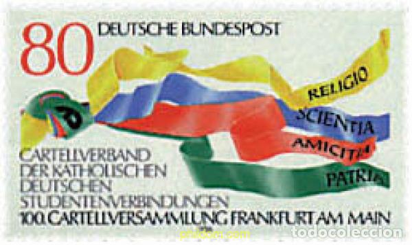 Sellos: 145669 MNH ALEMANIA FEDERAL 1986 CENTENARIO DE LA ASOCIACION CATOLICA DE ESTUDIANTES