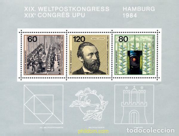Briefmarken: 106009 MNH ALEMANIA FEDERAL 1984 19 CONGRESO DE LA UPU EN HAMBURGO