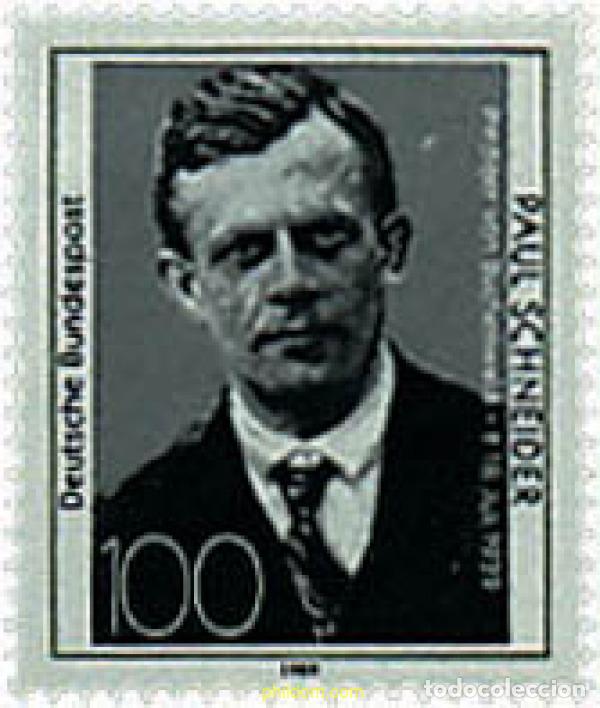 Briefmarken: 145903 MNH ALEMANIA FEDERAL 1989 50 ANIVERSARIO DE LA MUERTE DE PAUL SCHNEIDER