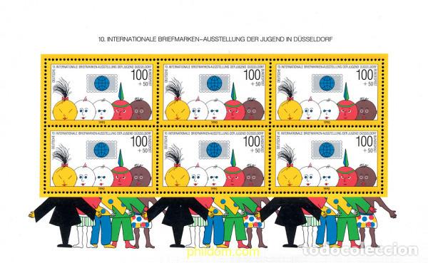 Sellos: 145921 MNH ALEMANIA FEDERAL 1990 10 EXPOSICION FILATELICA INTERNACIONAL DE LA JUVENTUD EN D&Uuml;SSELDO