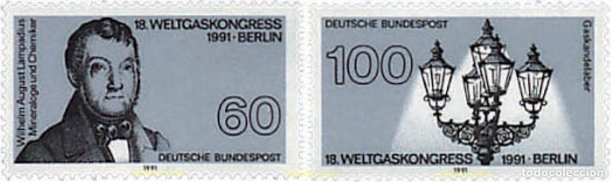 Sellos: 146020 MNH ALEMANIA FEDERAL 1991 18 CONGRESO MUNDIAL SOBRE EL GAS EN BERLIN