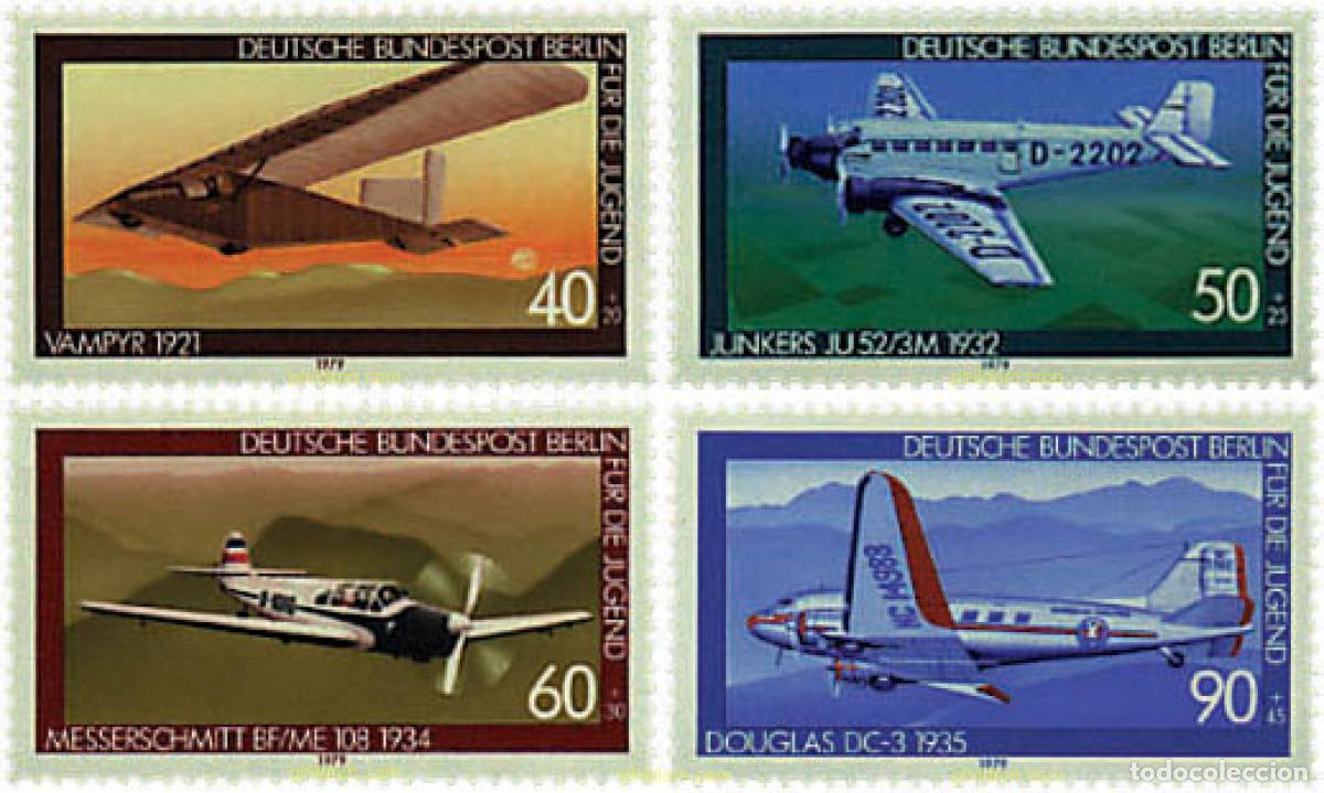 Sellos: 64716 MNH ALEMANIA. Berl&iacute;n 1979 AVIONES