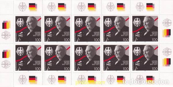 Sellos: 146581 MNH ALEMANIA FEDERAL 1997 CENTENARIO DEL NACIMIENTO DE LUDWIG ERHARD