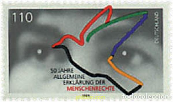 Sellos: 41358 MNH ALEMANIA FEDERAL 1998 50 ANIVERSARIO DE LA DECLARACION EUROPEA DE LOS DERECHOS HUMANOS