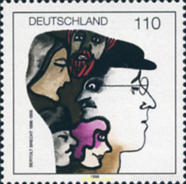 Sellos: 41357 MNH ALEMANIA FEDERAL 1998 CENTENARIO DEL NACIMIENTO DE BERTOLT BRECHT