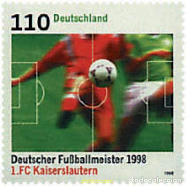 Sellos: 41788 MNH ALEMANIA FEDERAL 1998 F.C. KAISERSLAUTERN. CAMPEON DE ALEMANIA DE FUTBOL EN 1998