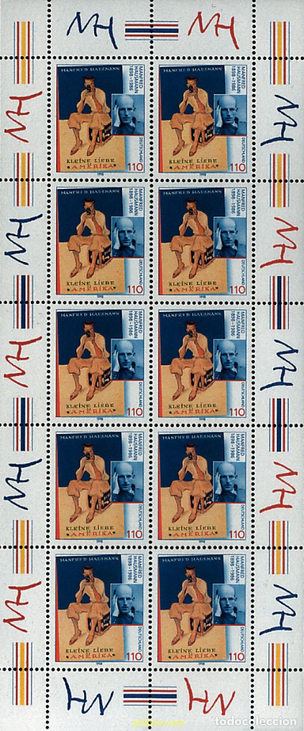 Sellos: 9908 MNH ALEMANIA FEDERAL 1998 CENTENARIO DEL NACIMIENTO DE MANFRED HAUSMANN