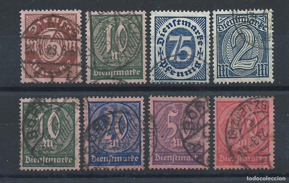 Sellos: Allemagne Empire Service N&deg;29/36 Obl (FU) 1922/23 - Chiffres
