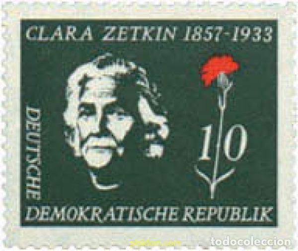 Sellos: 82002 MNH ALEMANIA DEMOCRATICA 1957 CENTENARIO DEL NACIMIENTO DE CLARA ZETKIN