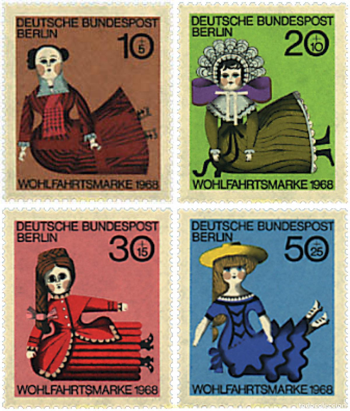 Sellos: 64683 MNH ALEMANIA. Berl&iacute;n 1968 PRO OBRAS DE BENEFICENCIA