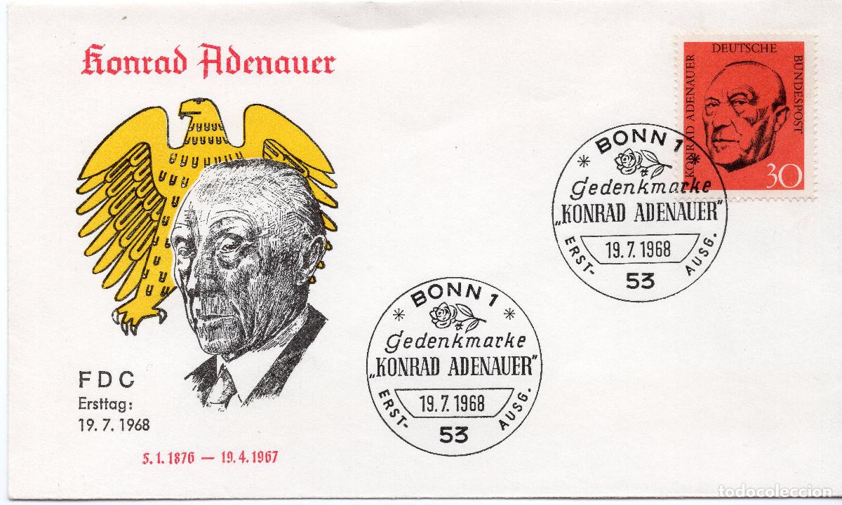 Sellos: ALEMANIA FEDERAL 1968 CARTA FDC MICHEL DE 567