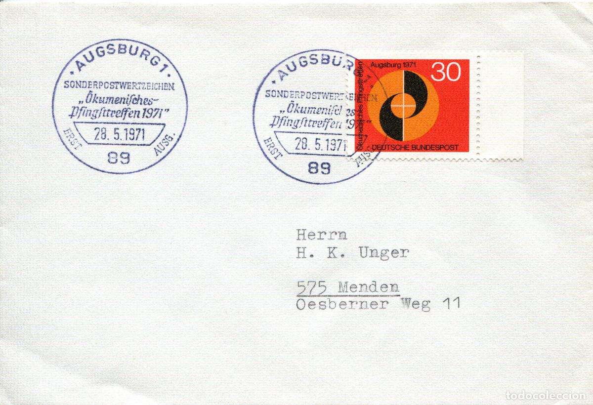 Sellos: ALEMANIA FEDERAL 1971 CARTA FDC MICHEL DE 679