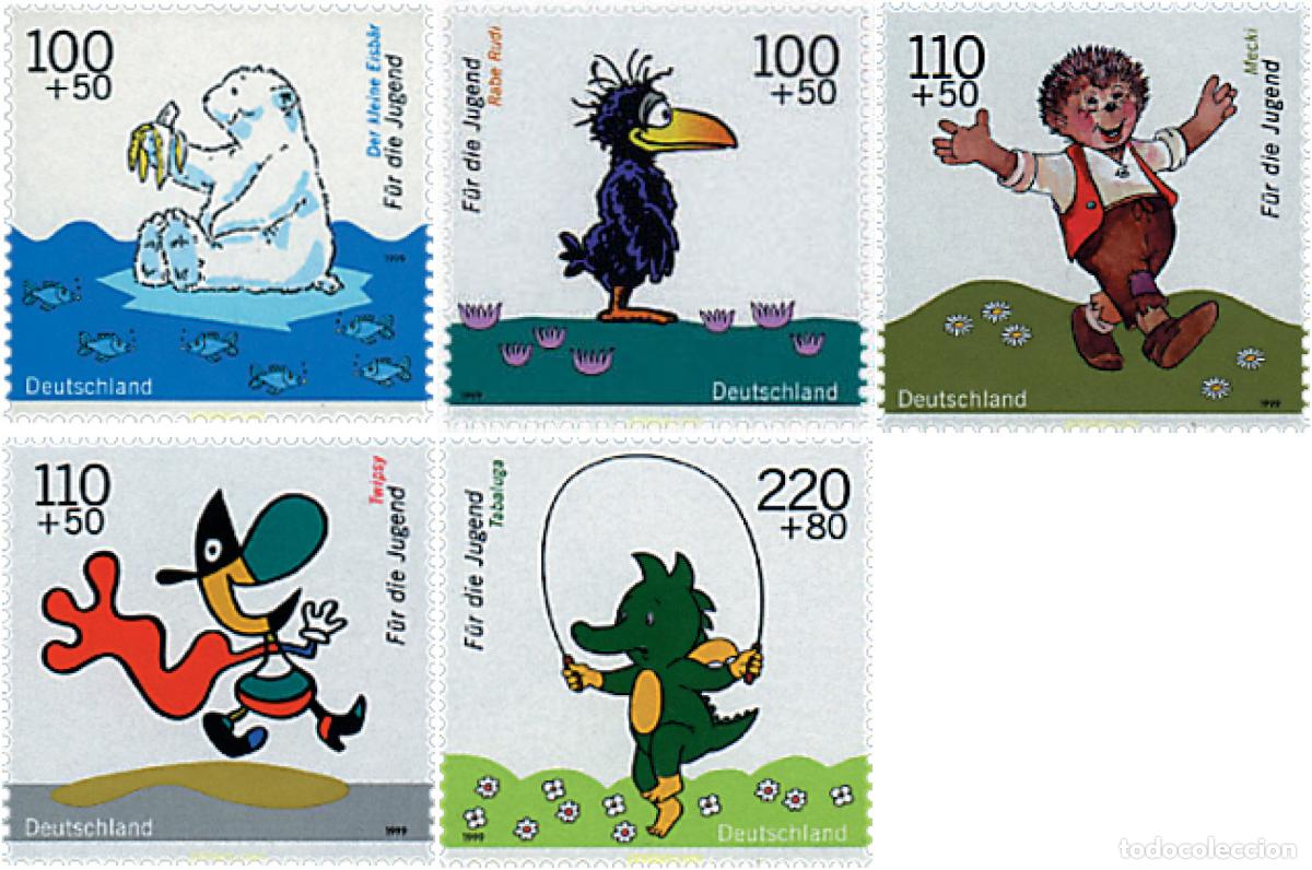Sellos: 80209 MNH ALEMANIA FEDERAL 1999 PRO JUVENTUD. PERSONAJES DE DIBUJOS ANIMADOS