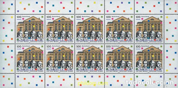 Sellos: 9917 MNH ALEMANIA FEDERAL 1999 1100 ANIVERSARIO DE WEIMAR, CIUDAD CULTURAL 1999