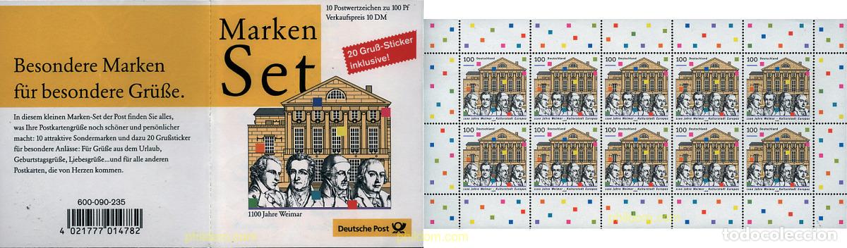 Sellos: 411306 MNH ALEMANIA FEDERAL 1999 1100 ANIVERSARIO DE WEIMAR, CIUDAD CULTURAL 1999