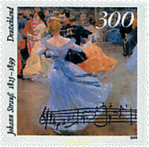 Sellos: 39765 MNH ALEMANIA FEDERAL 1999 CENTENARIO DE LA MUERTE DE JOHANN STRAUSS, HIJO