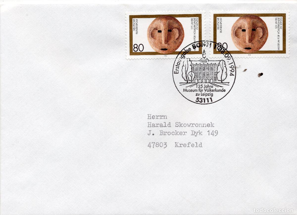 Sellos: ALEMANIA FEDERAL 1994 CARTA FDC MICHEL DE 1751