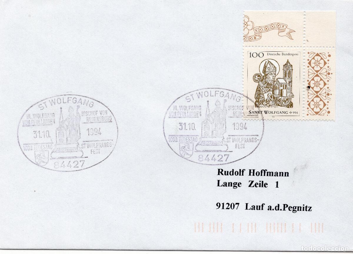 Sellos: ALEMANIA FEDERAL 1994 CARTA FDC MICHEL DE 1762