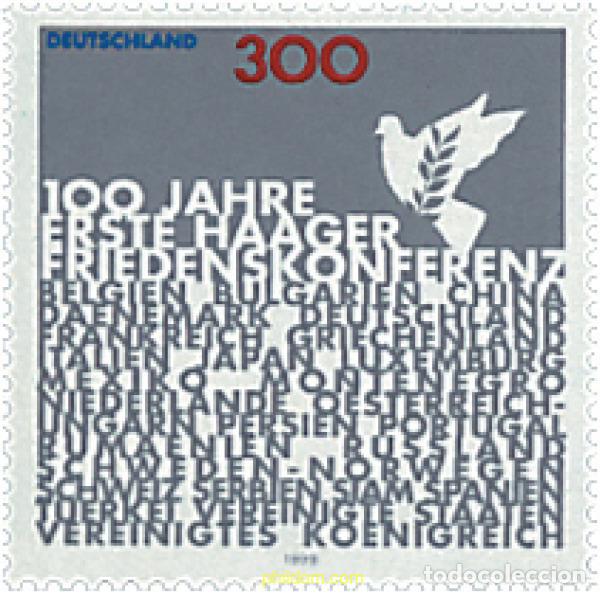 Sellos: 39766 MNH ALEMANIA FEDERAL 1999 CENTENARIO DE LA PRIMERA CONFERENCIA POR LA PAZ EN LA HAYA