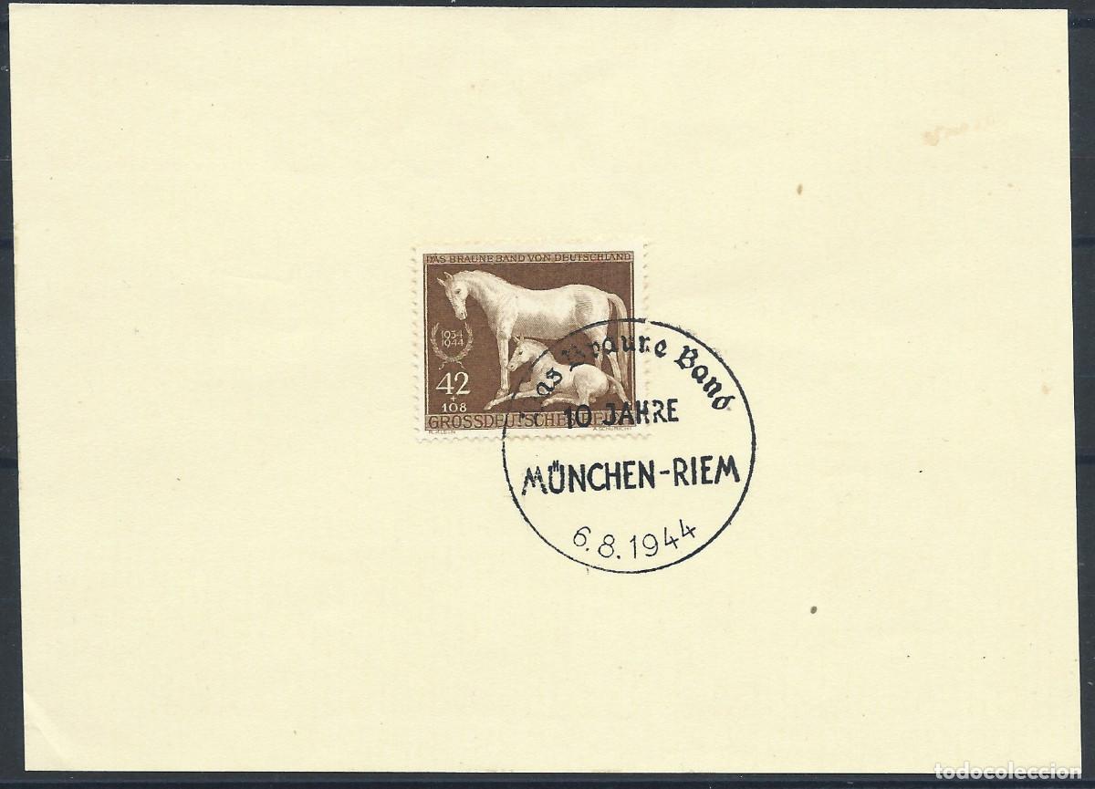 Sellos: Allemagne Empire N&deg;821 Obl (FU) FDC 6/8/1944 - 11&eacute;me Ruban Brun