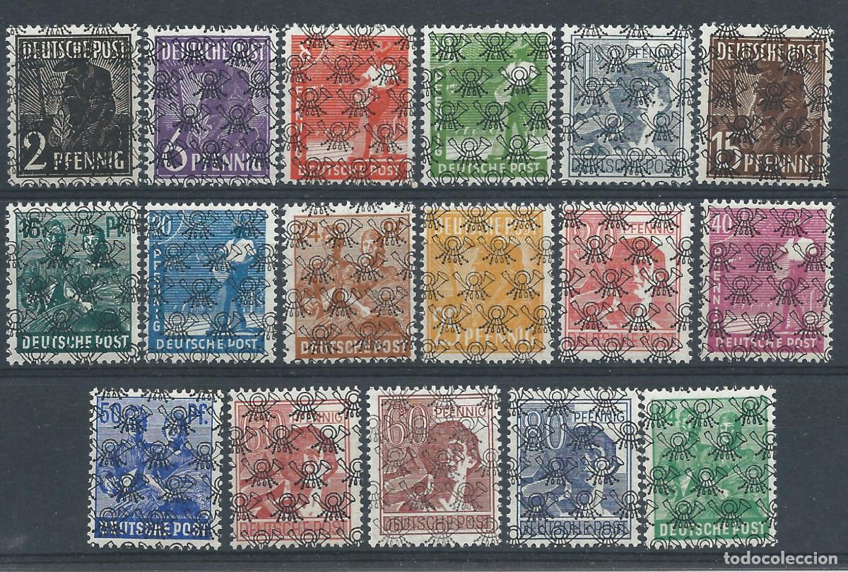 Sellos: Allemagne - Bizone N&deg;21/36**(MNH) 1948 - Surcharge type I