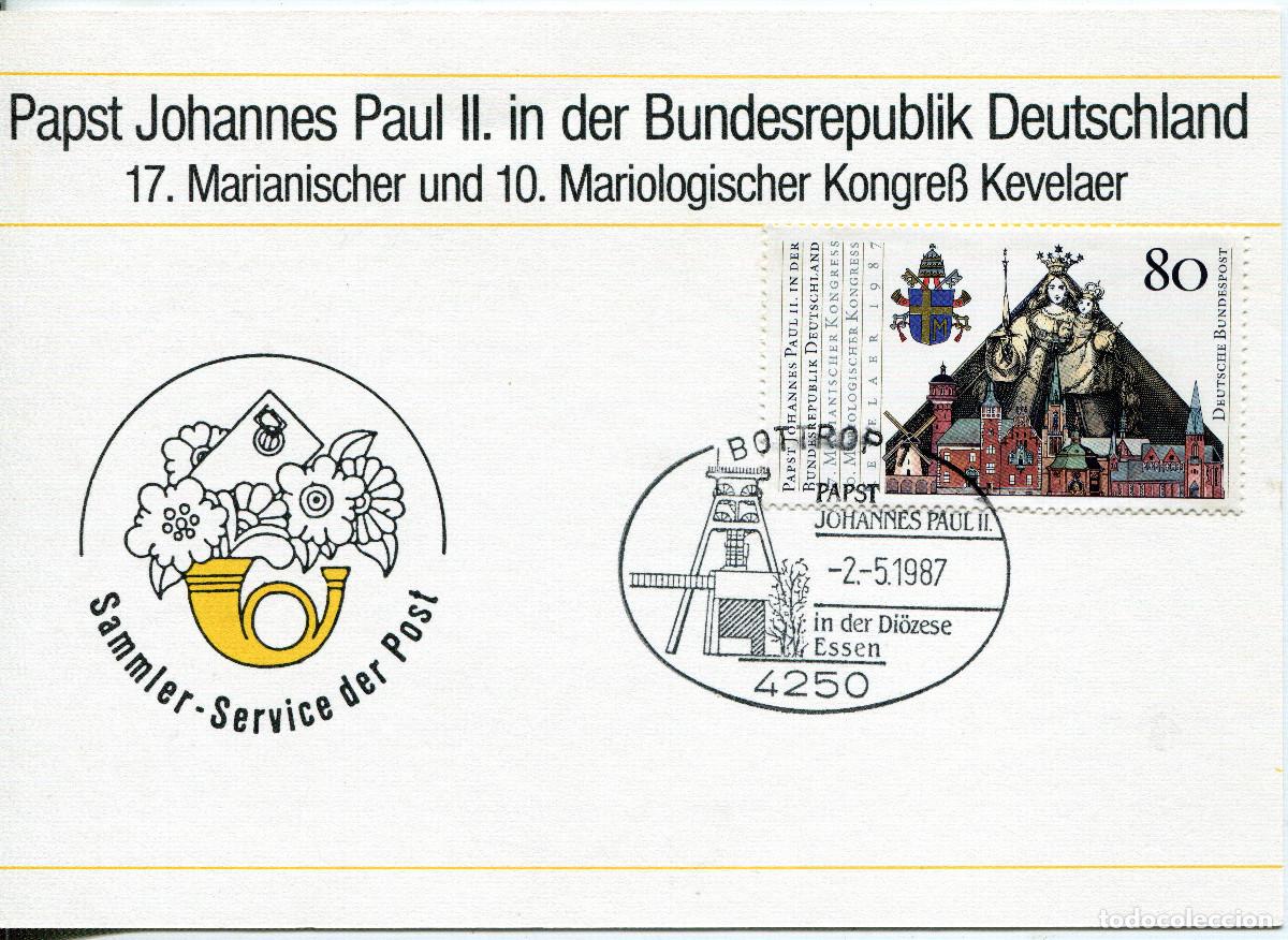 Sellos: ALEMANIA FEDERAL 1987 CARTA MICHEL DE 1320