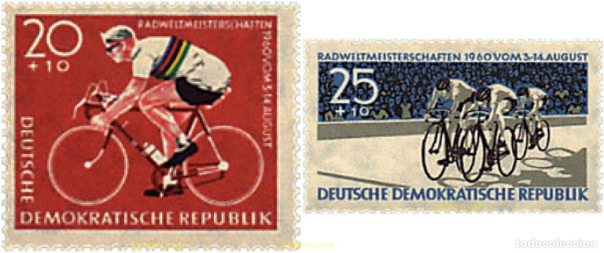 Timbres: 64471 MNH ALEMANIA DEMOCRATICA 1960 CAMPEONATOS MUNDIALES DE CICLISMO EN LEIPZIG