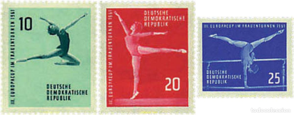 Timbres: 244667 MNH ALEMANIA DEMOCRATICA 1961 3 COPA DE EUROPA DE GIMNASIA FEMENINA