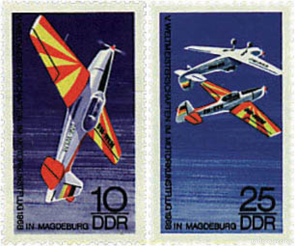 Timbres: 64532 MNH ALEMANIA DEMOCRATICA 1968 CAMPEONATOS DEL MUNDO DE ACROBACIA AEREA EN MAGDEBURG