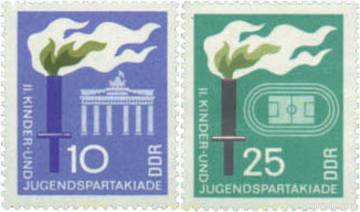 Sellos: 64528 MNH ALEMANIA DEMOCRATICA 1968 2 JUEGOS DEPORTIVOS JUVENILES EN BERLIN.