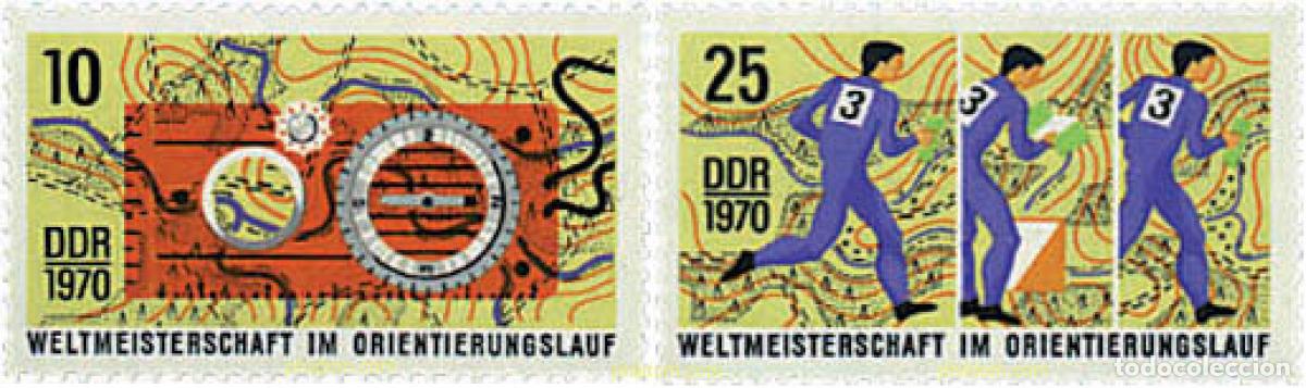 Sellos: 64543 MNH ALEMANIA DEMOCRATICA 1970 CAMPEONATOS DEL MUNDO DE MARCHAS DE ORIENTACION