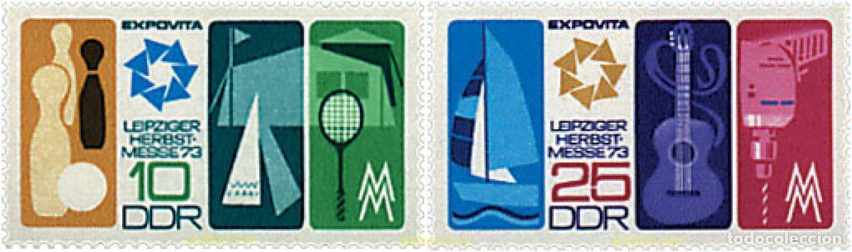 Sellos: 64552 MNH ALEMANIA DEMOCRATICA 1973 FERIA DE OTO&Ntilde;O DE LEIPZIG