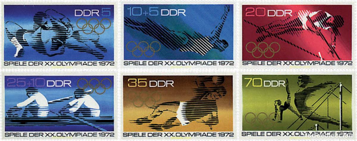 Sellos: 64549 MNH ALEMANIA DEMOCRATICA 1972 20 JUEGOS OLIMPICOS VERANO MUNICH 1972
