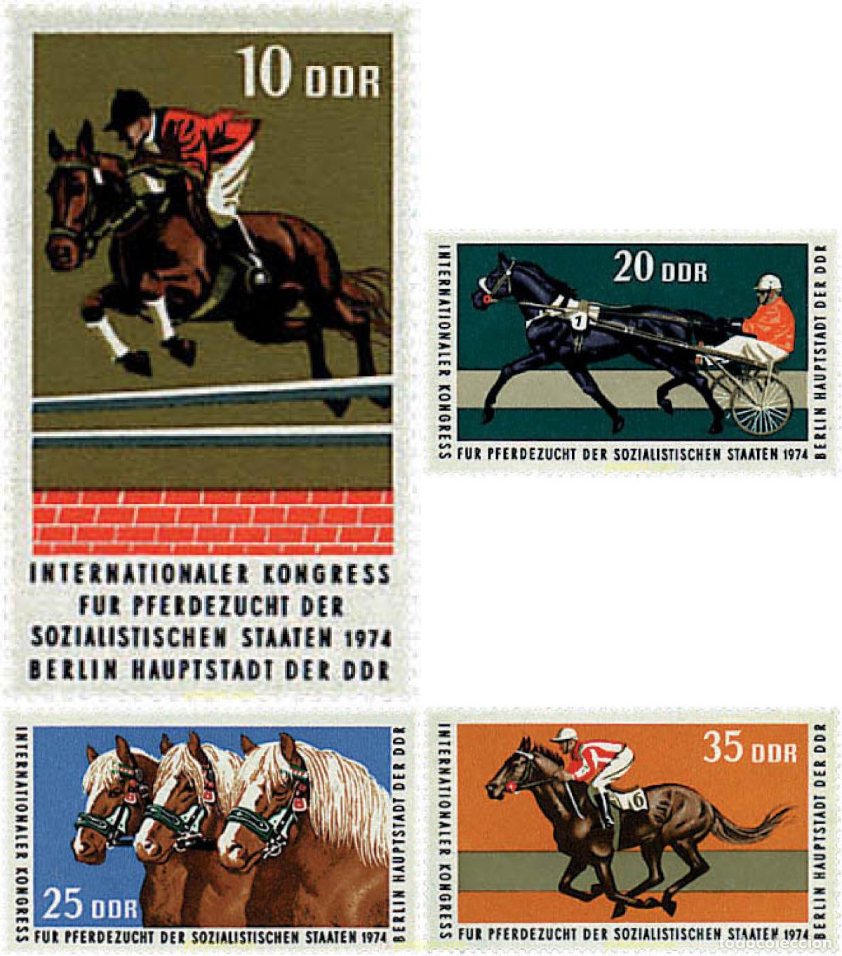Timbres: 64592 MNH ALEMANIA DEMOCRATICA 1974 CONGRESO INTERNACIONAL DE CRIA DE CABALLOS