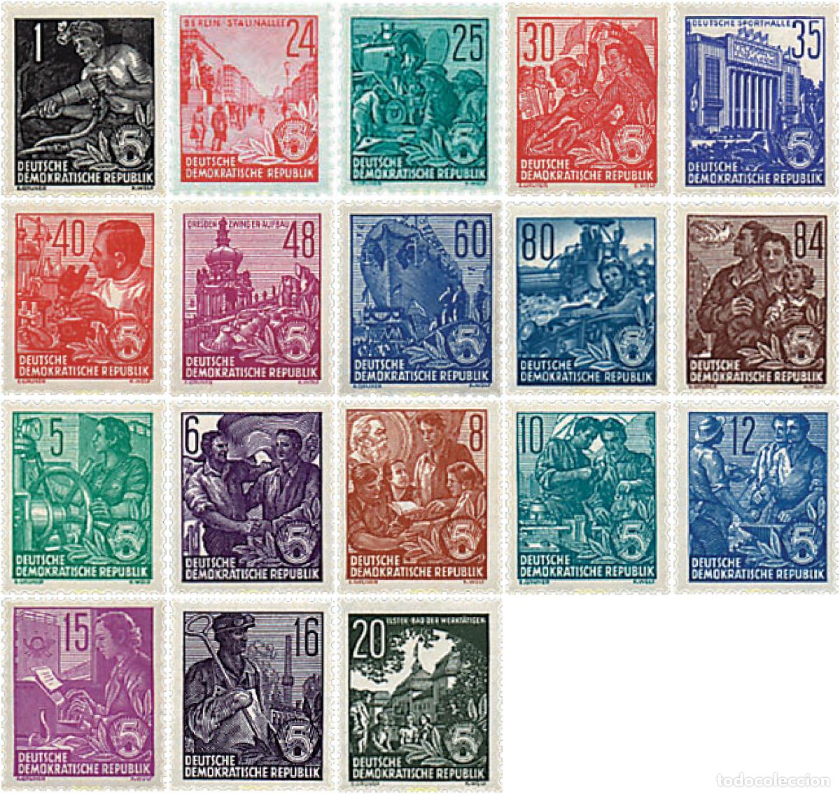 Sellos: 626378 HINGED ALEMANIA DEMOCRATICA 1953 PLAN QUINQUENAL