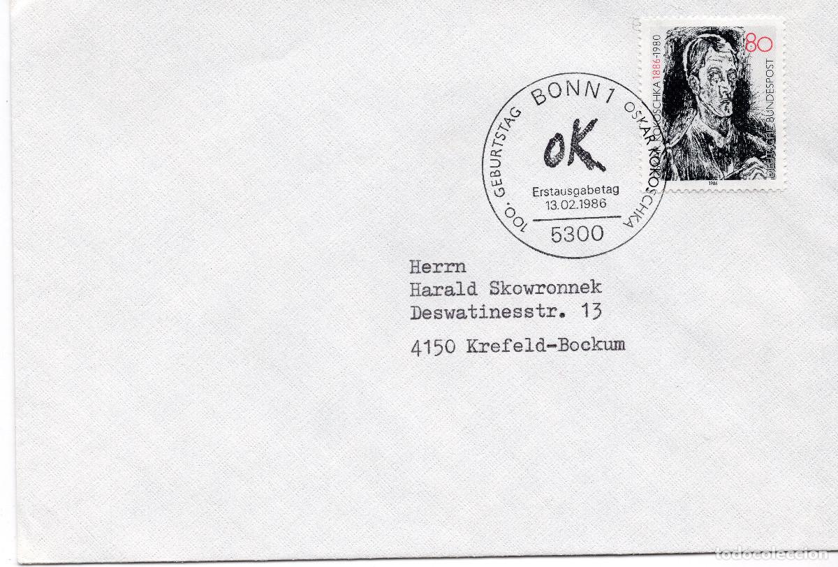 Sellos: ALEMANIA FEDERAL 1986 CARTA MICHEL DE 1272