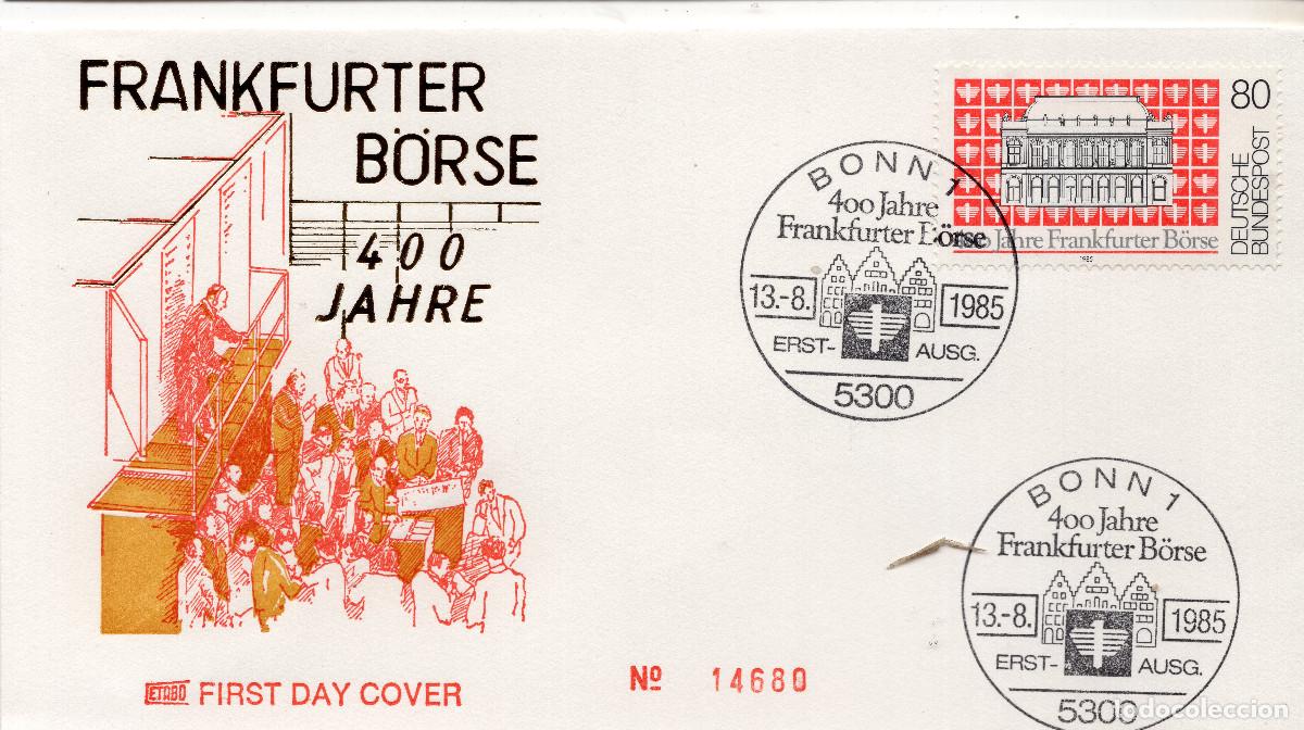 Sellos: ALEMANIA FEDERAL 1985 CARTA FDC MICHEL DE 1257