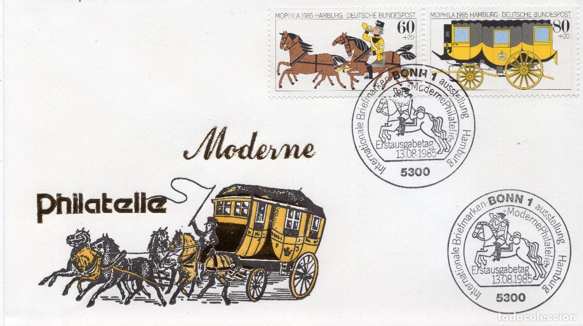 Sellos: ALEMANIA FEDERAL 1985 CARTA FDC MICHEL DE wzd5 1255-1256