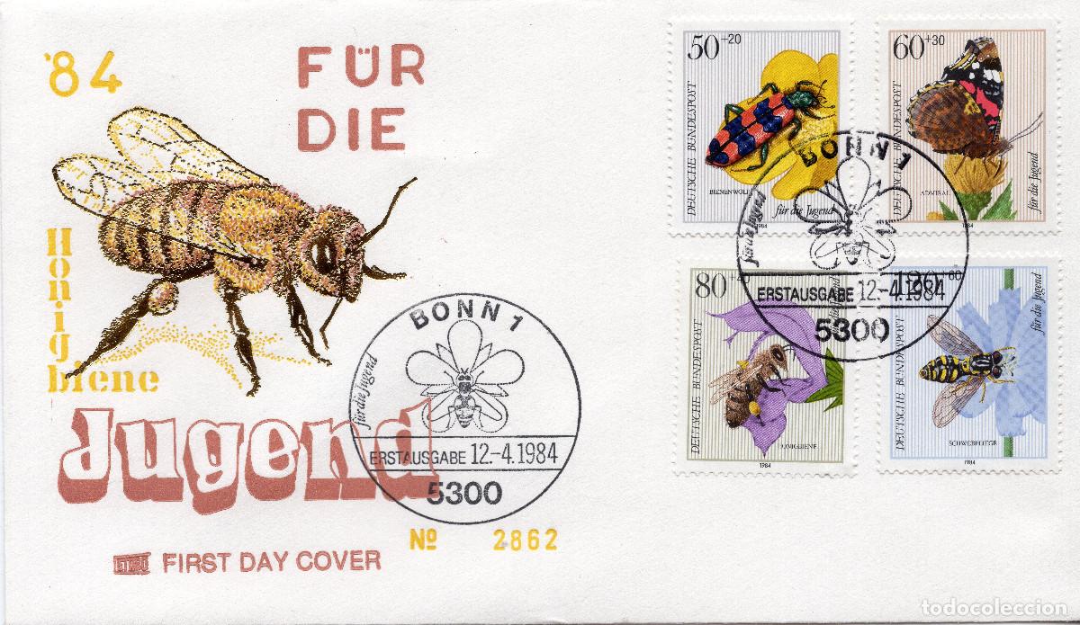Sellos: ALEMANIA FEDERAL 1984 CARTA FDC MICHEL DE 1202-1205