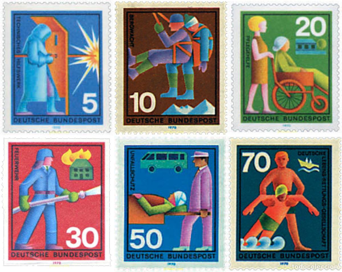 Sellos: 64935 MNH ALEMANIA FEDERAL 1970 SOCORRISMO VOLUNTARIO