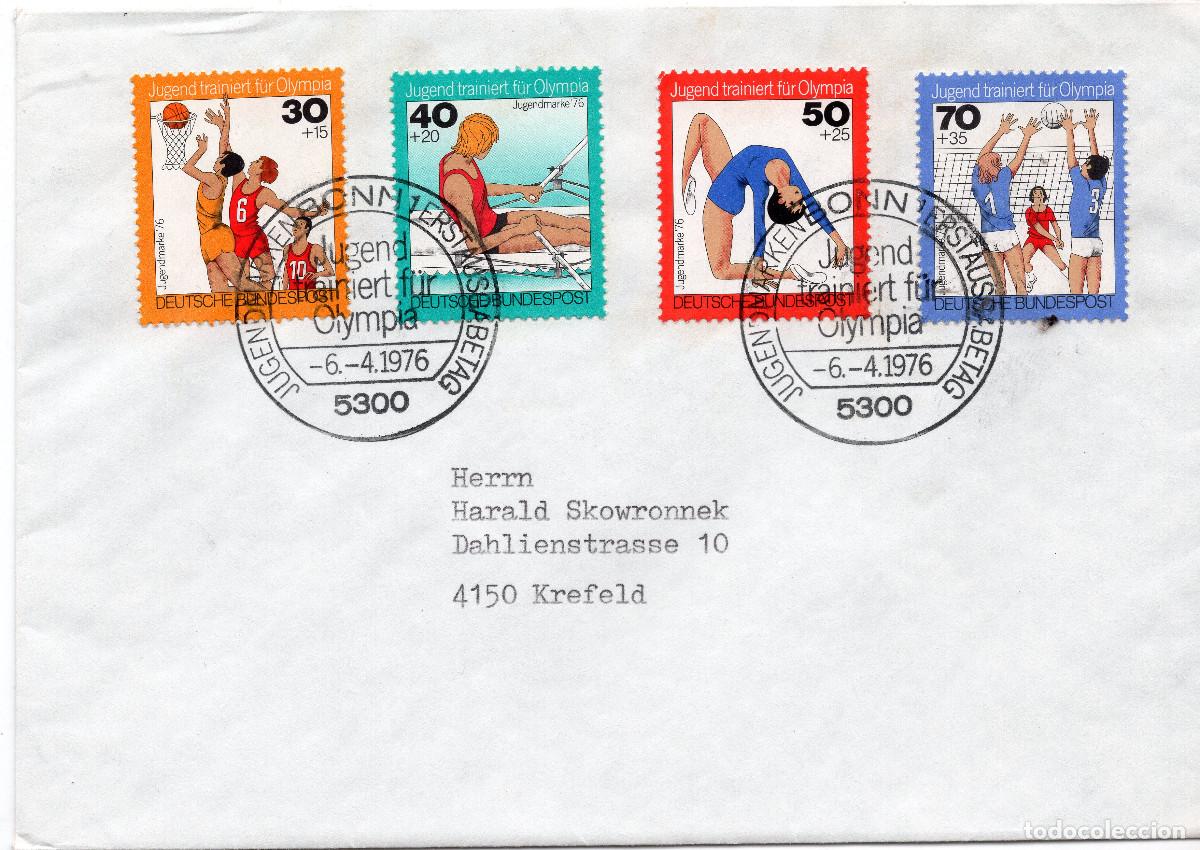 Sellos: ALEMANIA FEDERAL 1976 CARTA FDC MICHEL DE 882-885