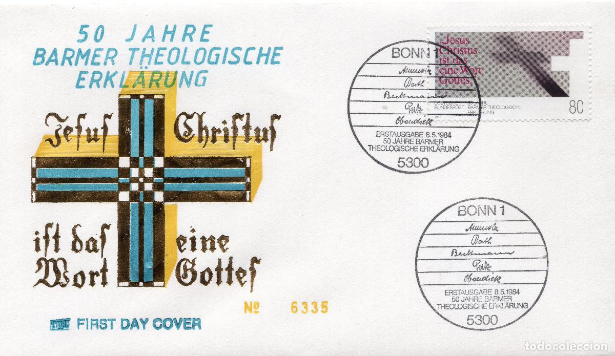 Sellos: ALEMANIA FEDERAL 1984 CARTA FDC MICHEL DE 1214