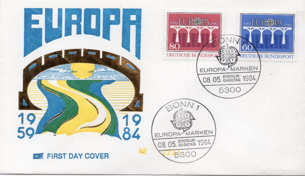Sellos: ALEMANIA FEDERAL 1984 CARTA FDC MICHEL DE 1210-1211