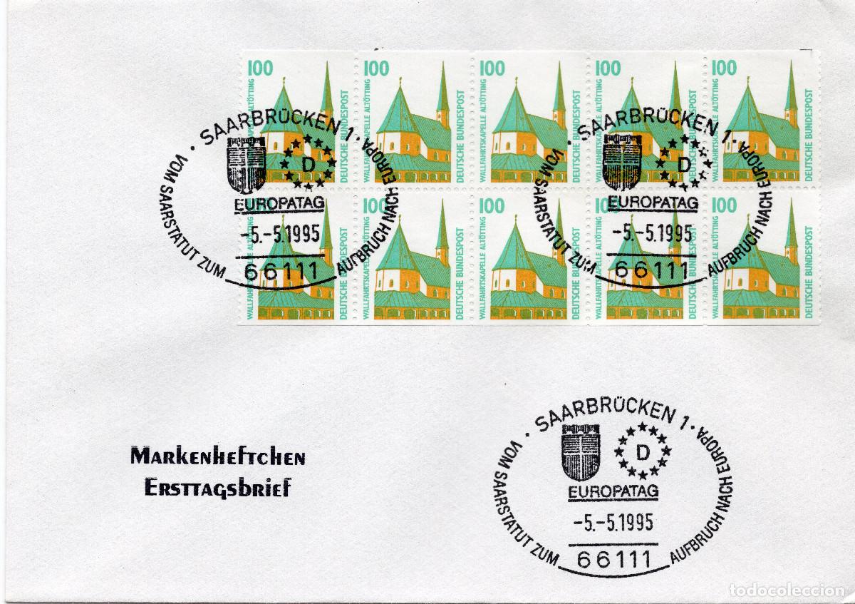 Sellos: ALEMANIA FEDERAL 1995 CARTA FDC MICHEL DE HB36