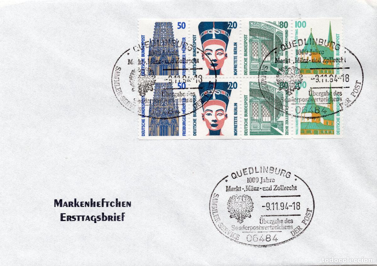 Sellos: ALEMANIA FEDERAL 1994 CARTA FDC MICHEL DE HB35