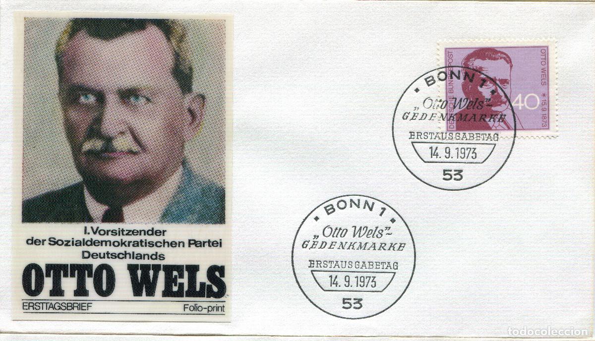 Sellos: ALEMANIA FEDERAL 1973 CARTA FDC MICHEL DE 780