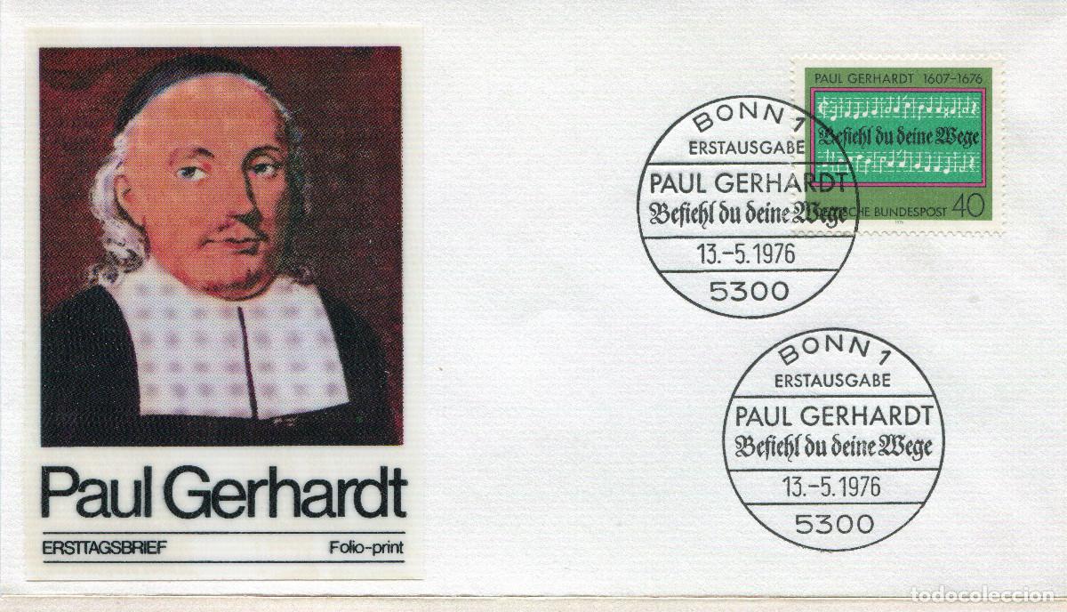 Sellos: ALEMANIA FEDERAL 1976 CARTA FDC MICHEL DE 893